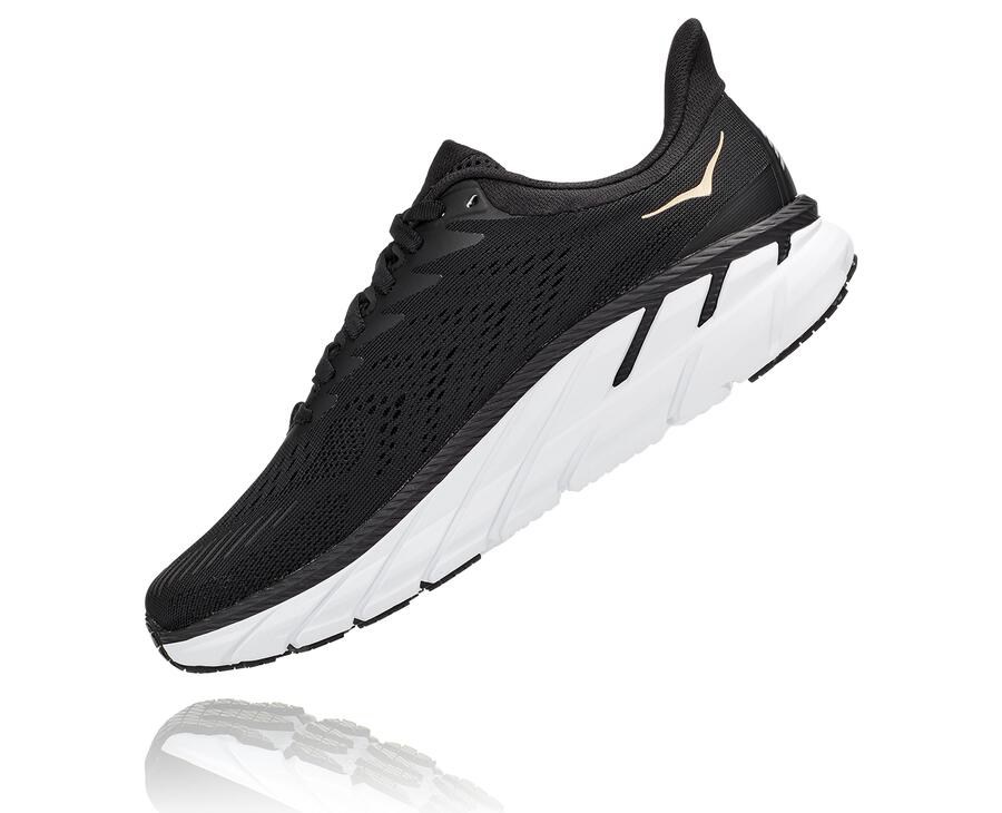 Chaussure Running Hoka One One Clifton 7 Femme - Noir/Blanche - FJO-048736